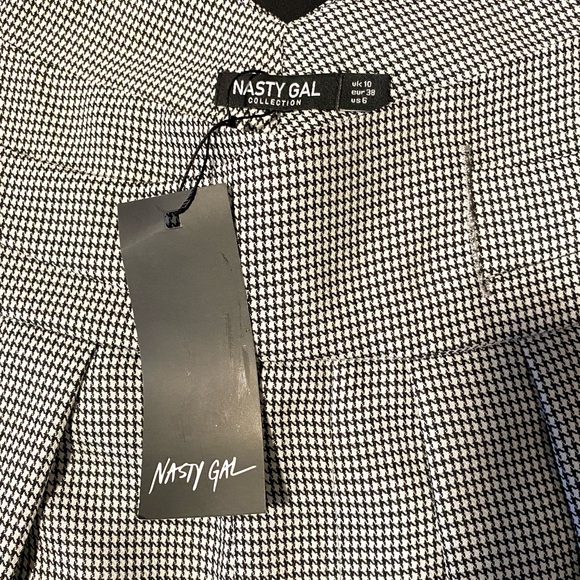 Nasty Gal Hounstooth Dress Pants High-Waisted Wide-Leg - Picture 5 of 5